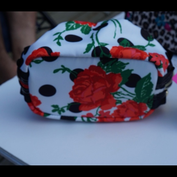 Betsey Johnson Polka Party Cosmetic Make-Up Bag - Picture 3 of 10